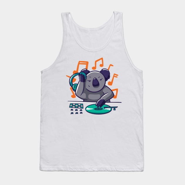 music live funny koala dj and hip hop music culture Tank Top by Midoart